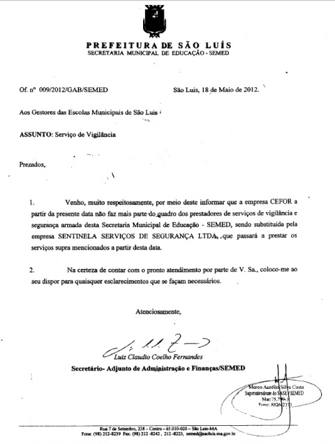 Rescisão de contrato escolar infantil