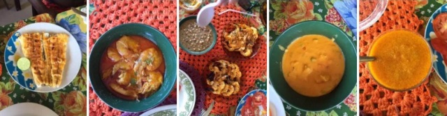 Pratos à base de camarão servidos no restaurante da Luzia, na praia de Atins, em Barreirinhas