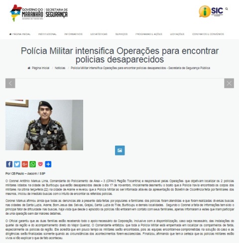 Cobrada por O Estado e por blog, SSP anunciou, em seu site, intensificação de operações para achar policiais sumidos