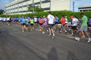 Corredores durante a prova