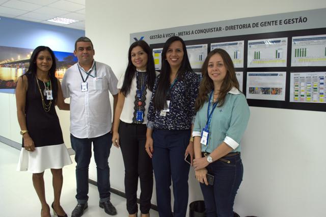  colaboradores): Troca de experiências entre Rosana Lira (Cemar), Filipe Sousa (Energisa), Francila Soares (Cemar) com Carla Petrucci e Aurecelia Pereira (Energisa).