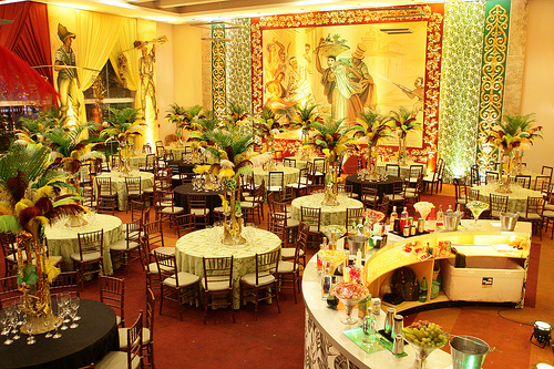 O salão de festas do Pestana com a decoração deslumbrante de Cíntia Klamt
