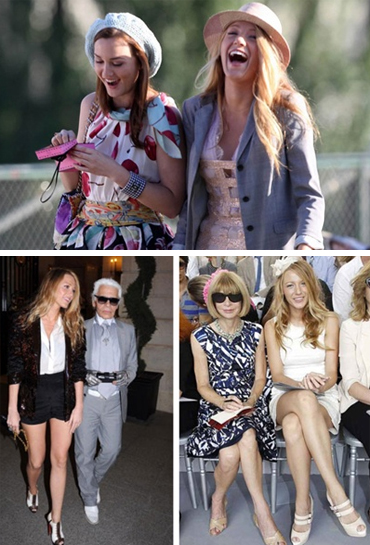 4ª temporada de Gossip Girl: Blair e Serena de férias em Paris; e na primeira fila de desfiles badalados, ao lado de personalidades com Karl Lagerfeld, estilista da Chanel e Anna Wintour, da Vogue America.