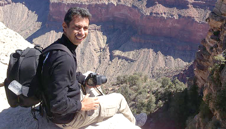 Fotógrago maranhense Meireles Júnior no Grand Canyon. Foto: Divulgação